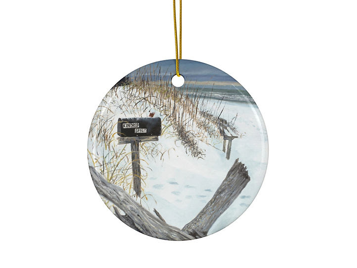 Kindred Spirit Mailbox In Snow Christmas Ornament
